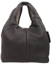 ナッパレザーハンドバッグ ブラック