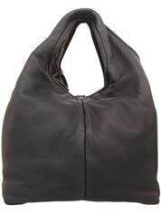 ナッパレザーハンドバッグ ブラック