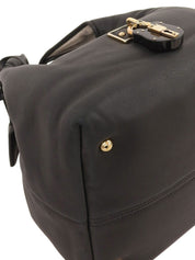 ナッパレザーハンドバッグ ブラック