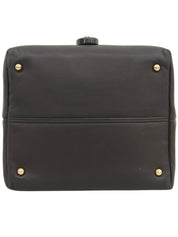 ナッパレザーハンドバッグ ブラック