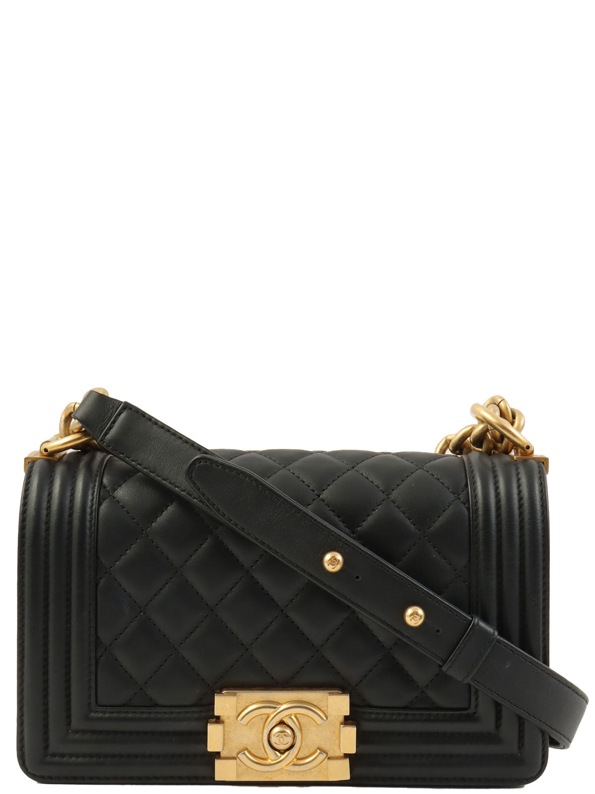 2019年頃製 ボーイシャネルチェーンショルダーバッグ ブラック