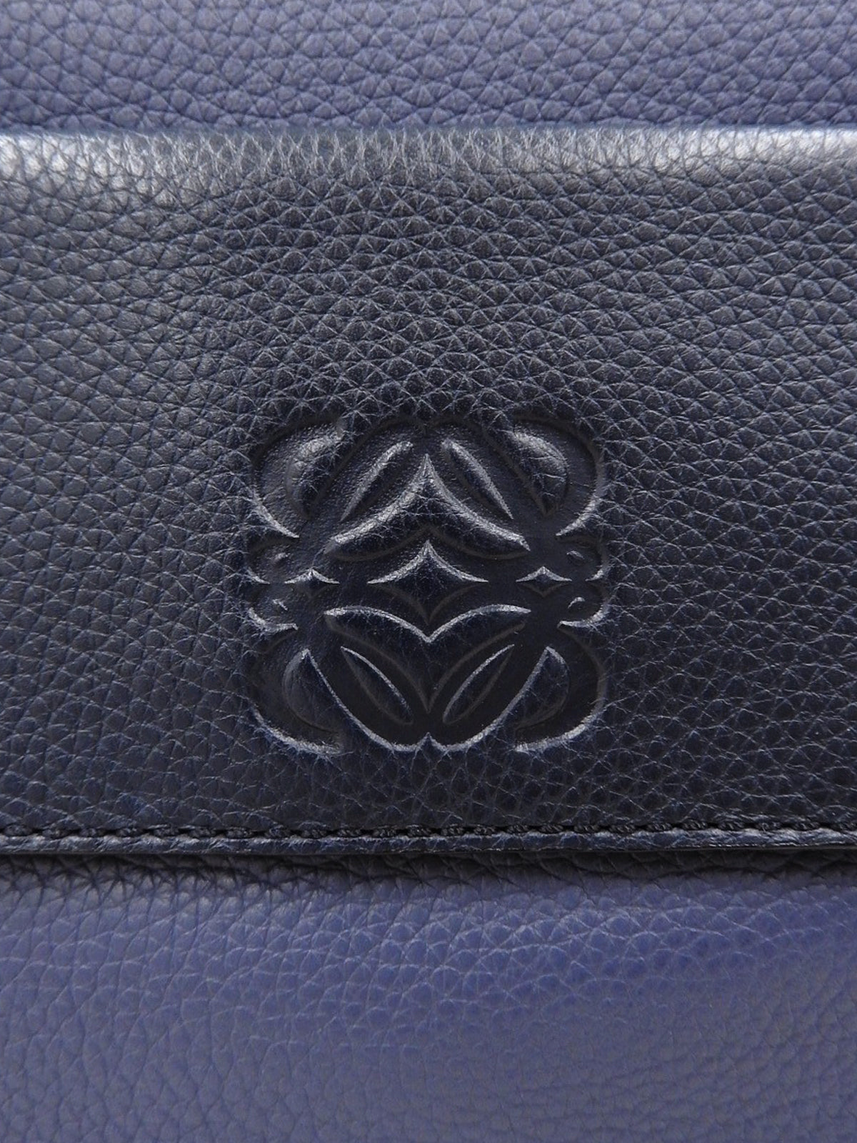 双色Anagram压纹两用包，海军蓝