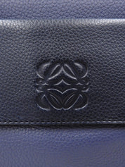 双色Anagram压纹两用包，海军蓝