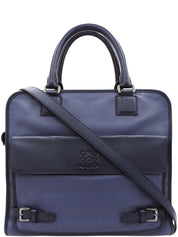 双色Anagram压纹两用包，海军蓝