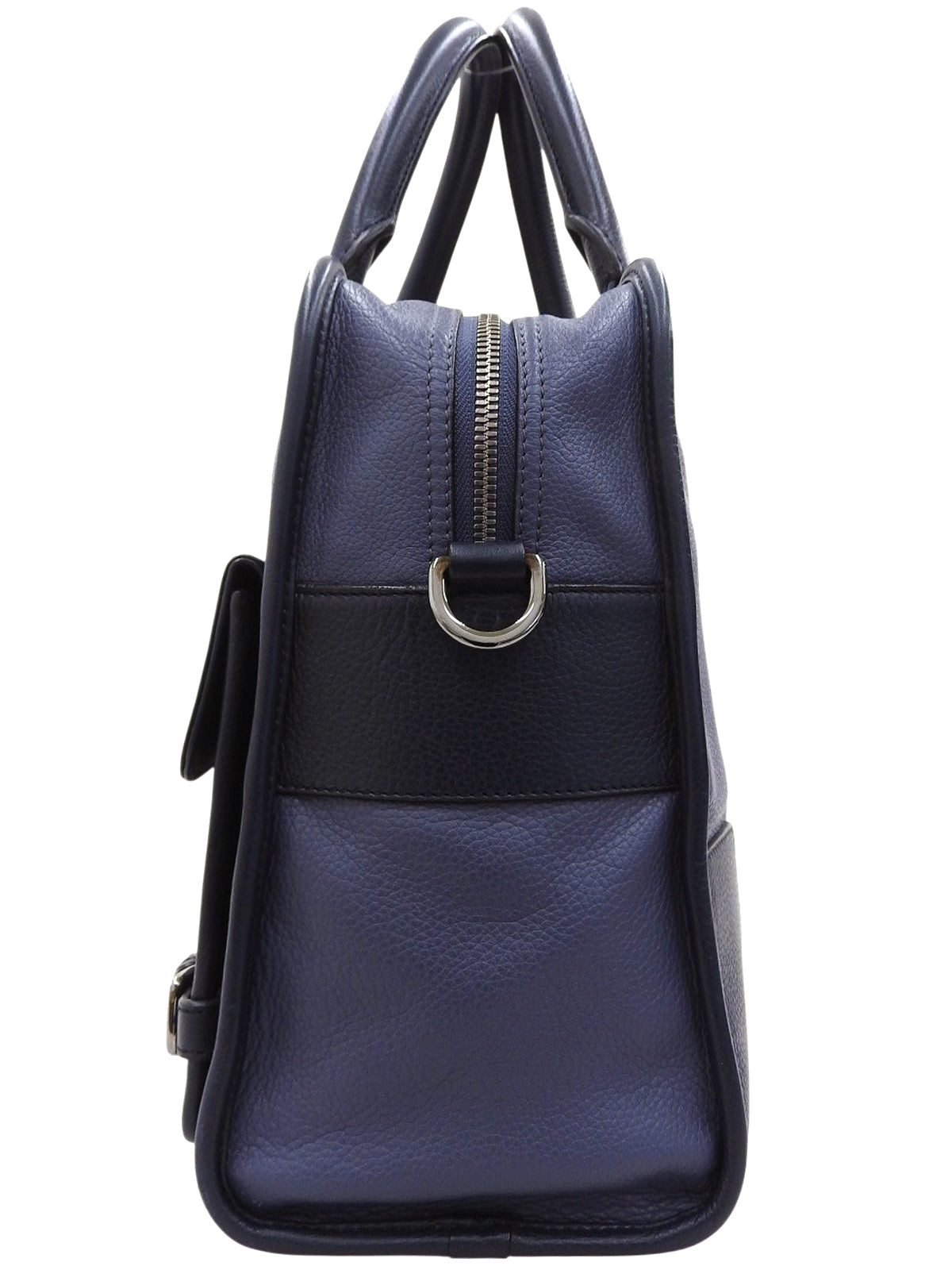 双色Anagram压纹两用包，海军蓝