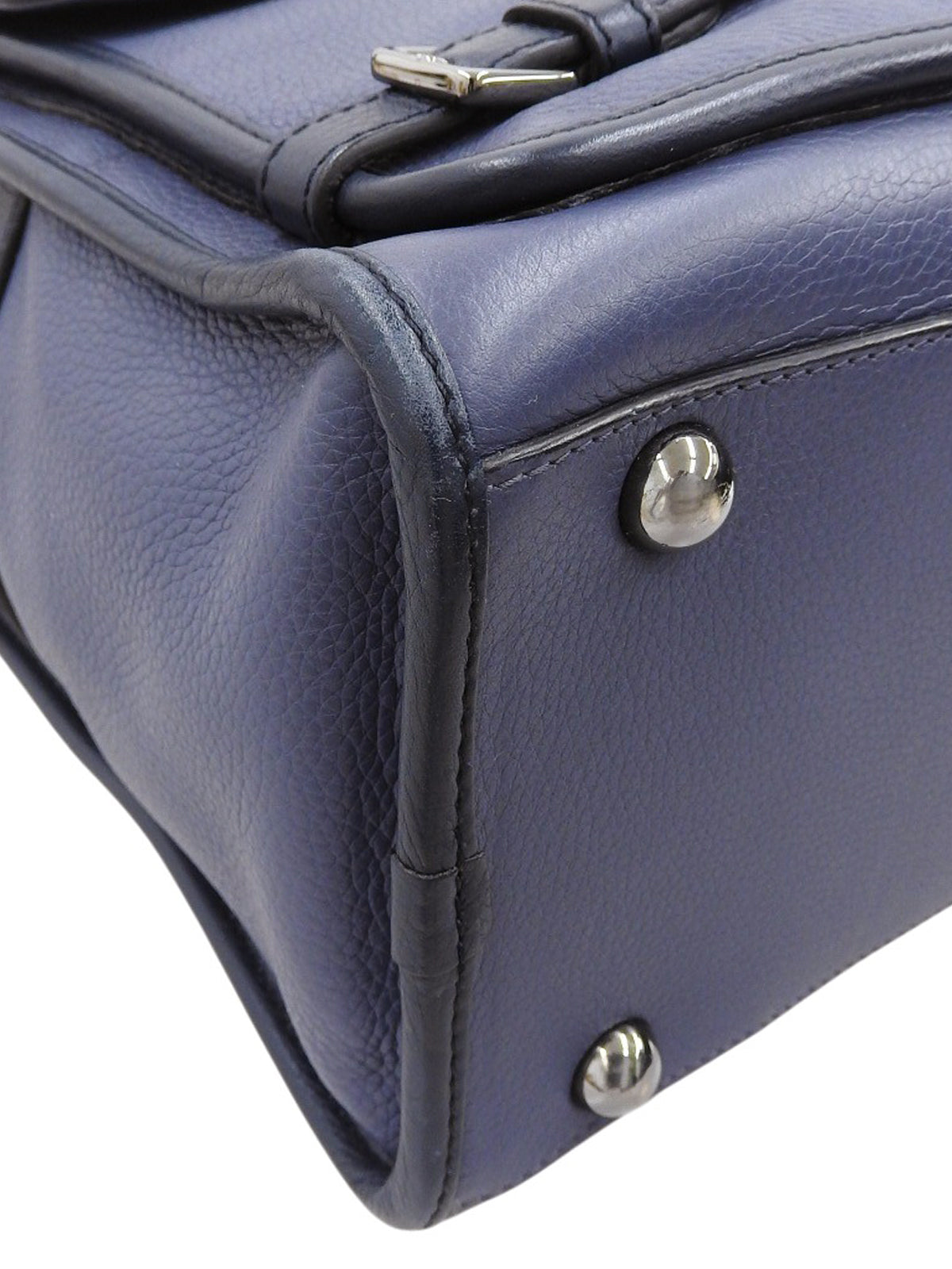 双色Anagram压纹两用包，海军蓝