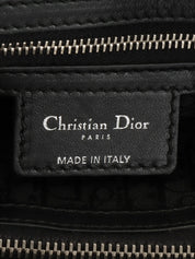 Cannage Stitch Chain Tote Bag in Black