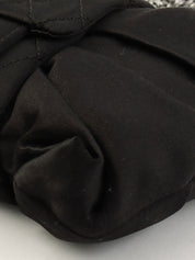 2008 Satin 2.55 Ribbon Chain Shoulder Bag Black