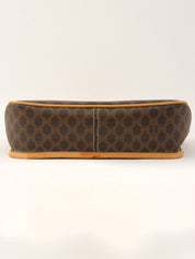 マカダムパターンロゴプレートショルダーバッグ ブラウン