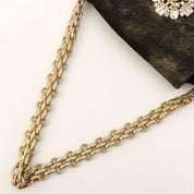 CHANEL pony hair crystal CC turn-lock shoulder bag, black/gold, made around 2008