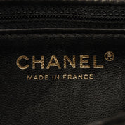 CHANEL pony hair crystal CC turn-lock shoulder bag, black/gold, made around 2008