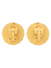 1993 CC Mark Earrings Gold/Green