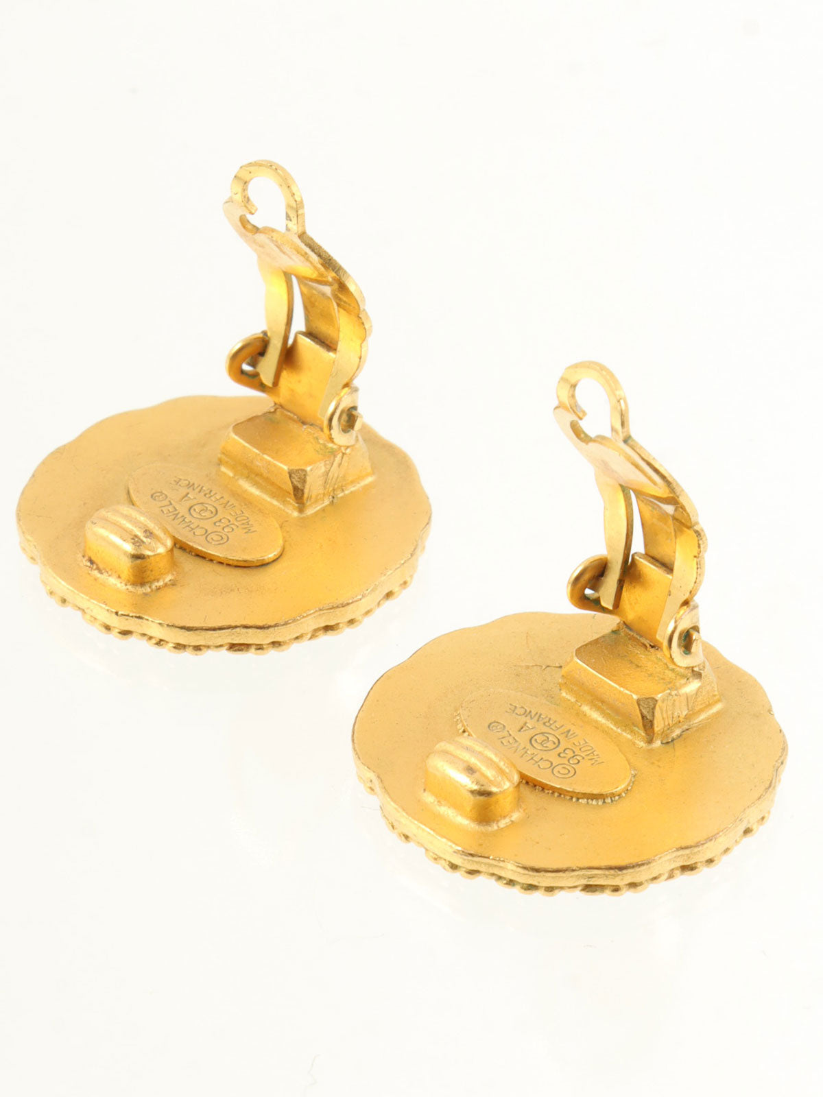 1993 CC Mark Earrings Gold/Green