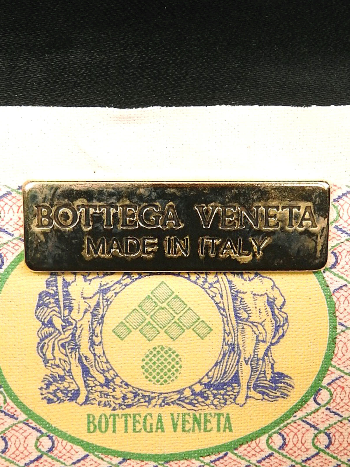 クロコダイルがま口クラッチバッグ ブラウン