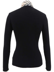 Nova Check Pattern Logo Button Knit Shirt in Black/Beige