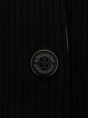 Nova Check Pattern Logo Button Knit Shirt in Black/Beige