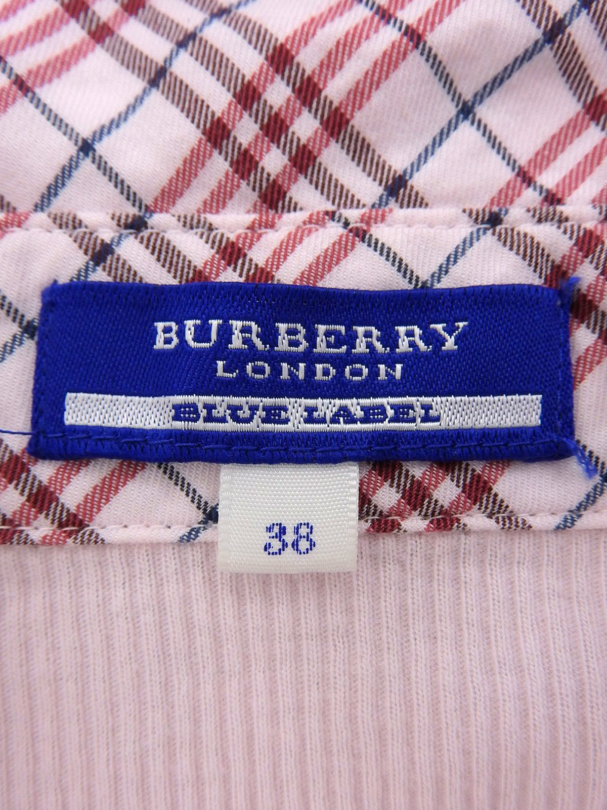 粉色/多色格纹图案刺绣Logo Polo衫