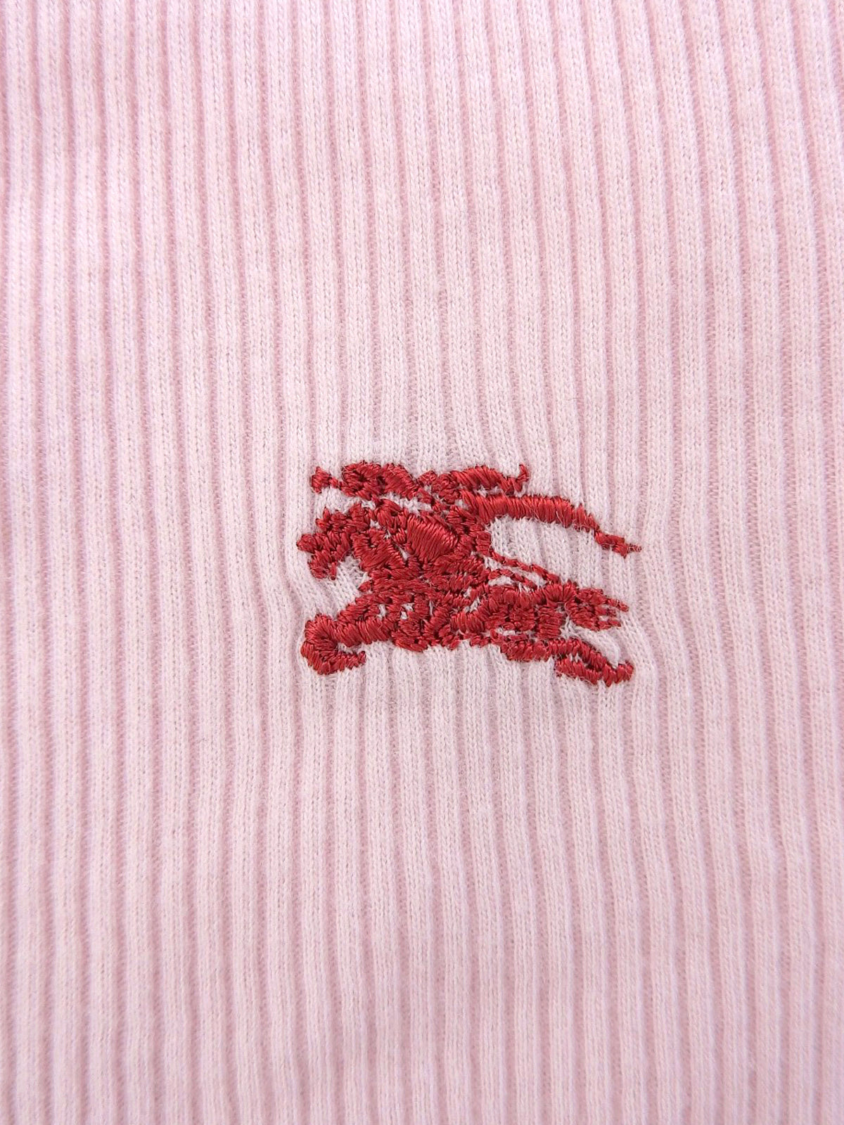 Check Pattern Logo Embroidered Polo Shirt in Pink/Multi