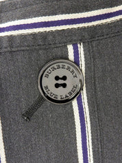 Striped Front Button Skirt #38 Gray/Purple