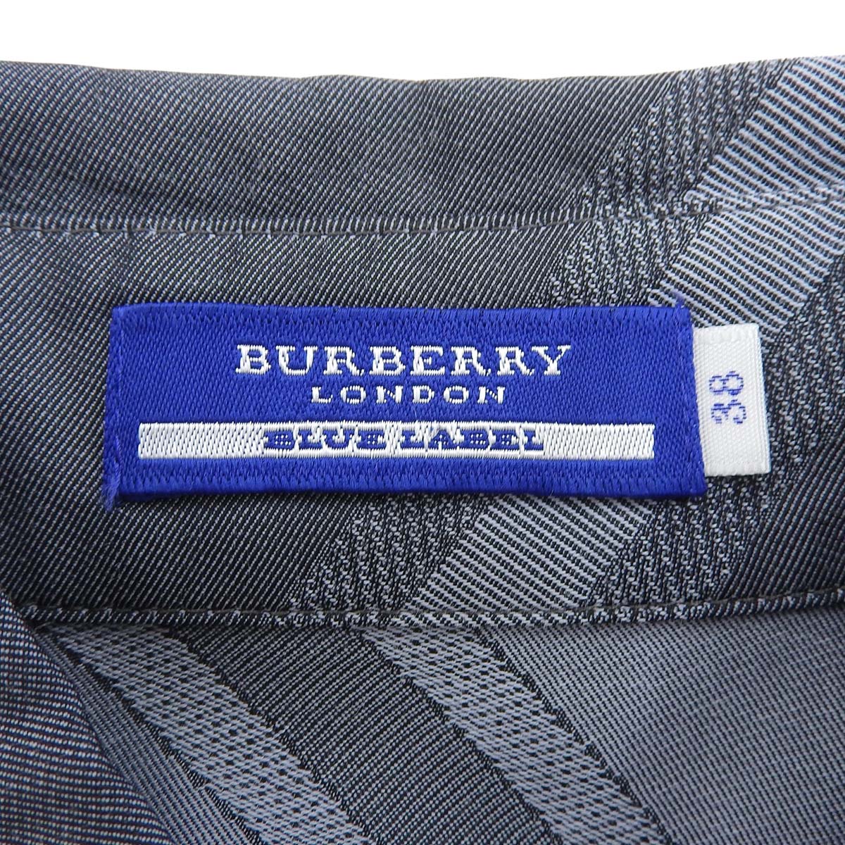 Striped Pattern Logo Embroidered Long Sleeve Shirt #38 Gray