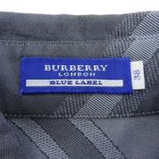 Striped Pattern Logo Embroidered Long Sleeve Shirt #38 Gray