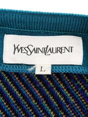 Checked Pattern Long Cardigan #L Multi