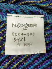 Checked Pattern Long Cardigan #L Multi