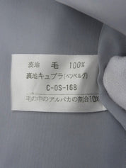 浅蓝色扇贝形格纹领夹克