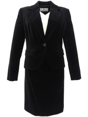 ベロアロゴボタンセットアップ ブラック