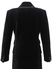 ベロアロゴボタンセットアップ ブラック