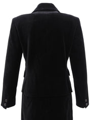 Velour Logo Button Set in Black