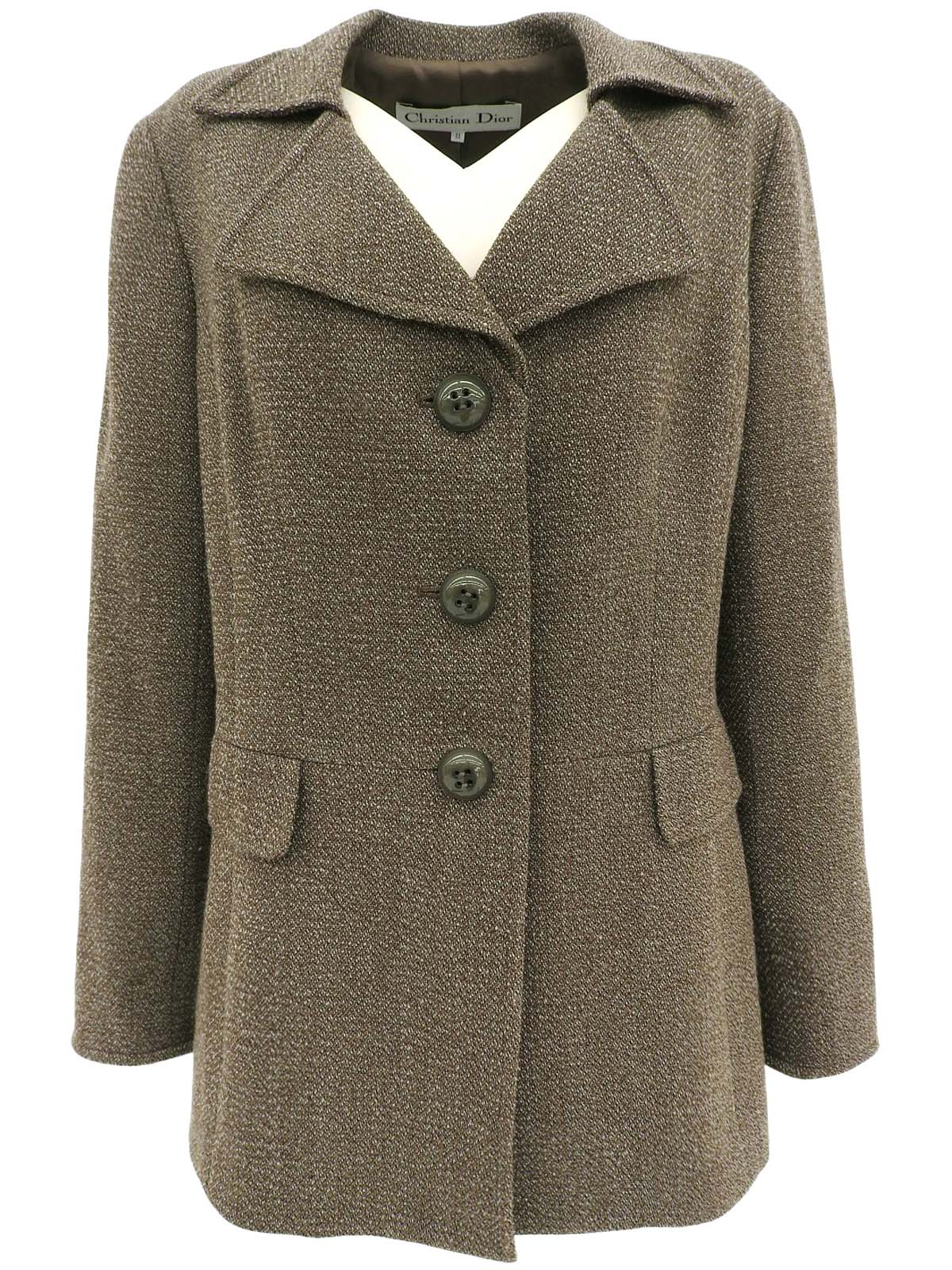 ウールデザインジャケット ブラウン