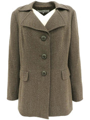 ウールデザインジャケット ブラウン