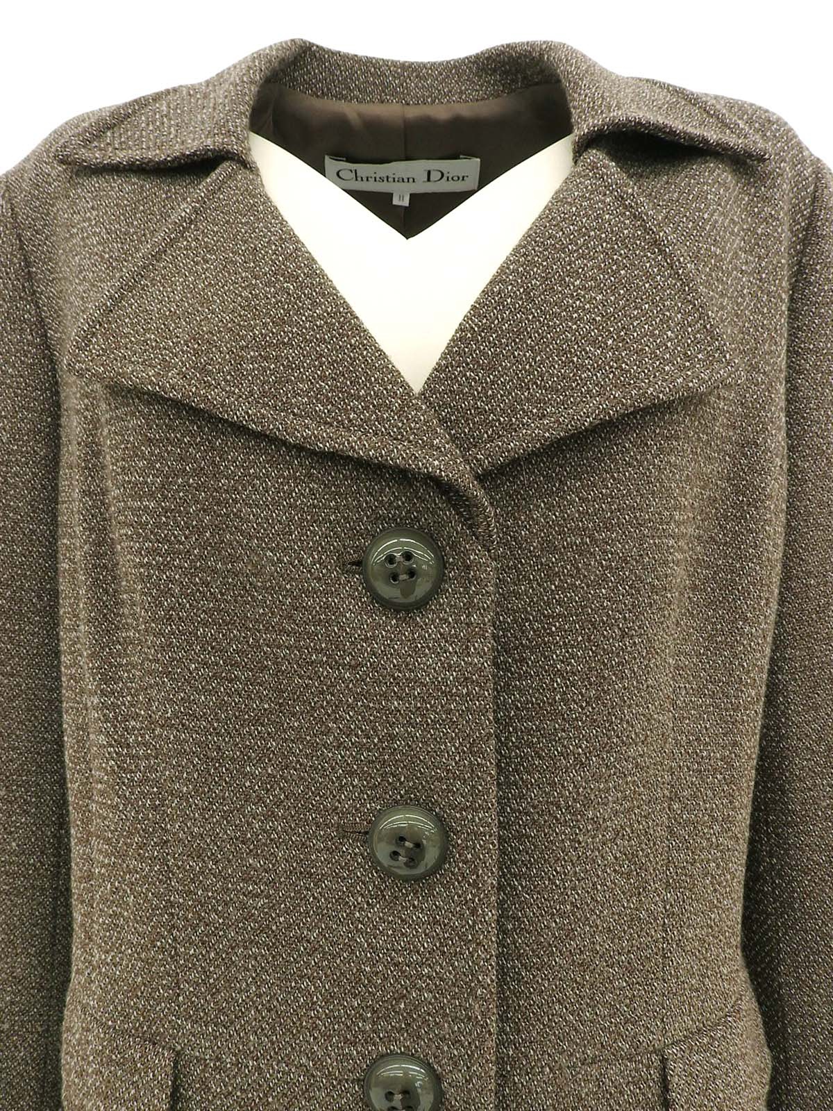 ウールデザインジャケット ブラウン