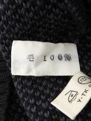 トロッターパターンニットベスト ブラック/グレー