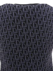 トロッターパターンニットベスト ブラック/グレー