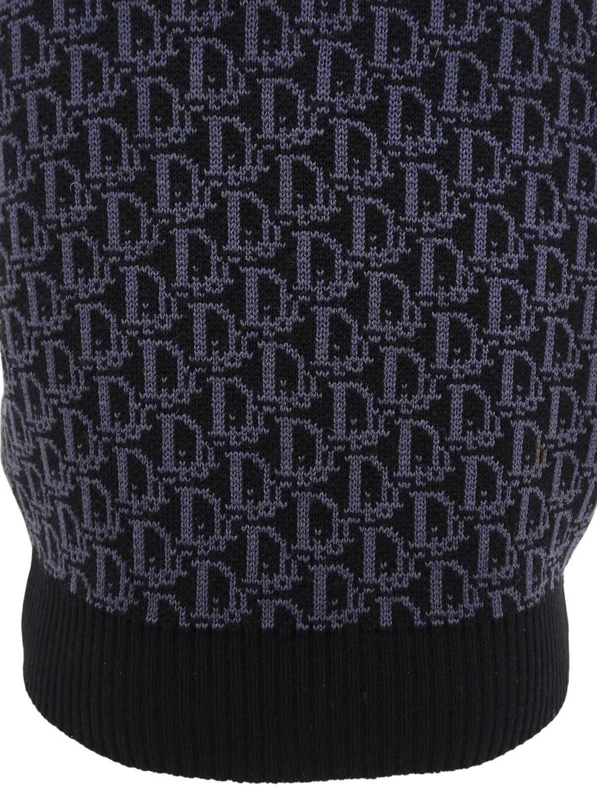 トロッターパターンニットベスト ブラック/グレー