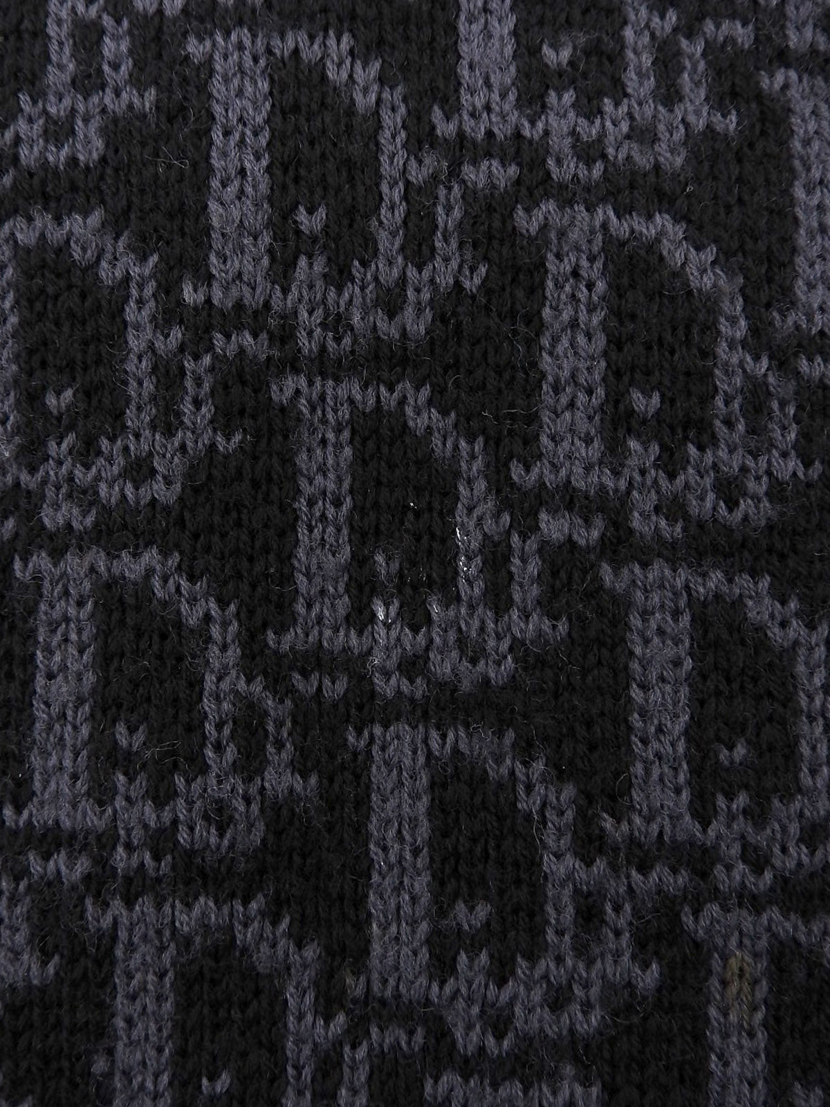 トロッターパターンニットベスト ブラック/グレー