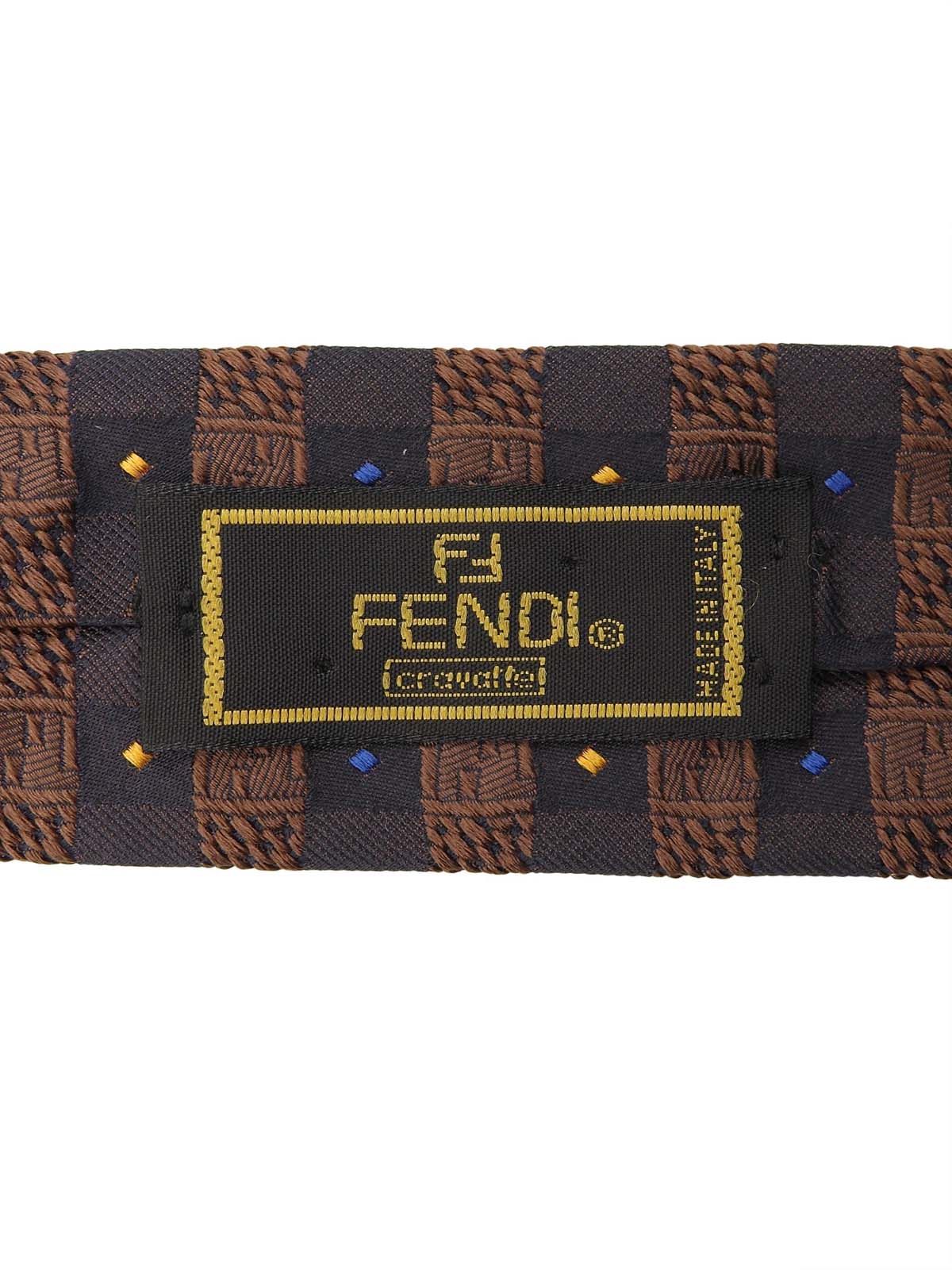 Design Pattern Tie Navy/Brown