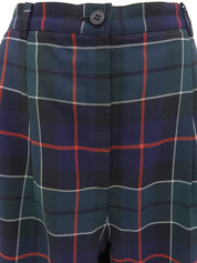 Check pattern pants navy/green