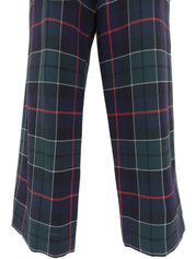 Check pattern pants navy/green