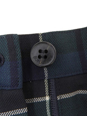 Check pattern pants navy/green