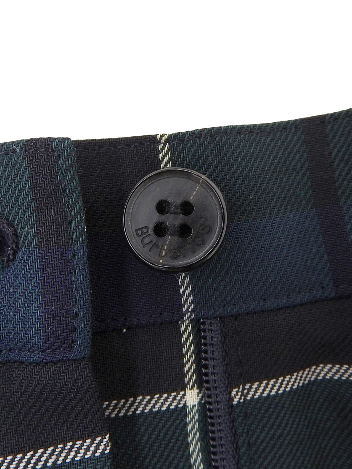 Check pattern pants navy/green