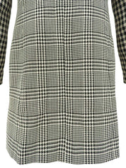 チェックパターンロゴボタンジャケット アイボリー/ブラック