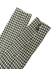 チェックパターンロゴボタンジャケット アイボリー/ブラック