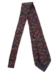 ホースパターンネクタイ ネイビー/マルチ