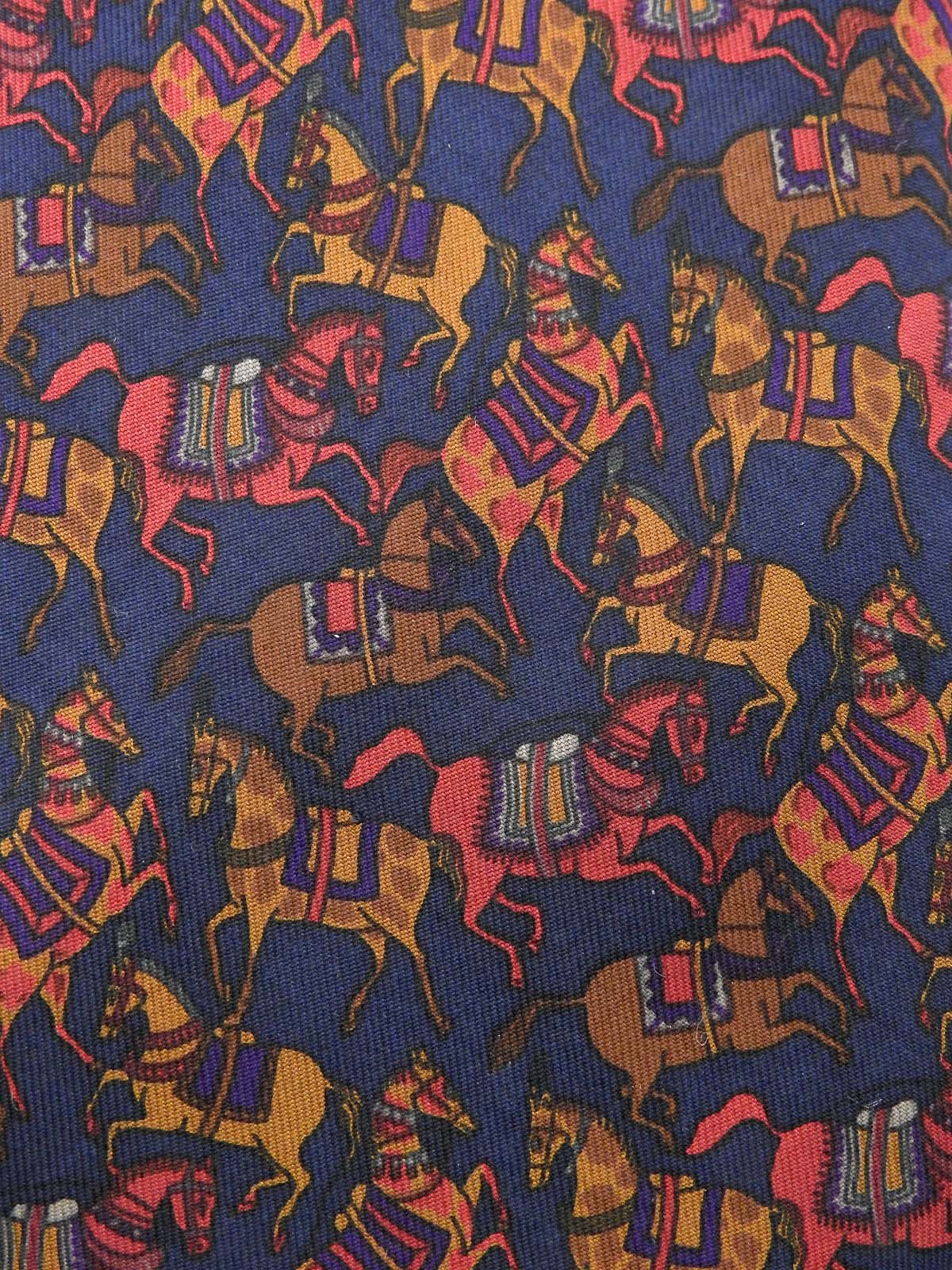 ホースパターンネクタイ ネイビー/マルチ