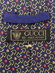 ホースビットパターンネクタイ ネイビー/マルチ