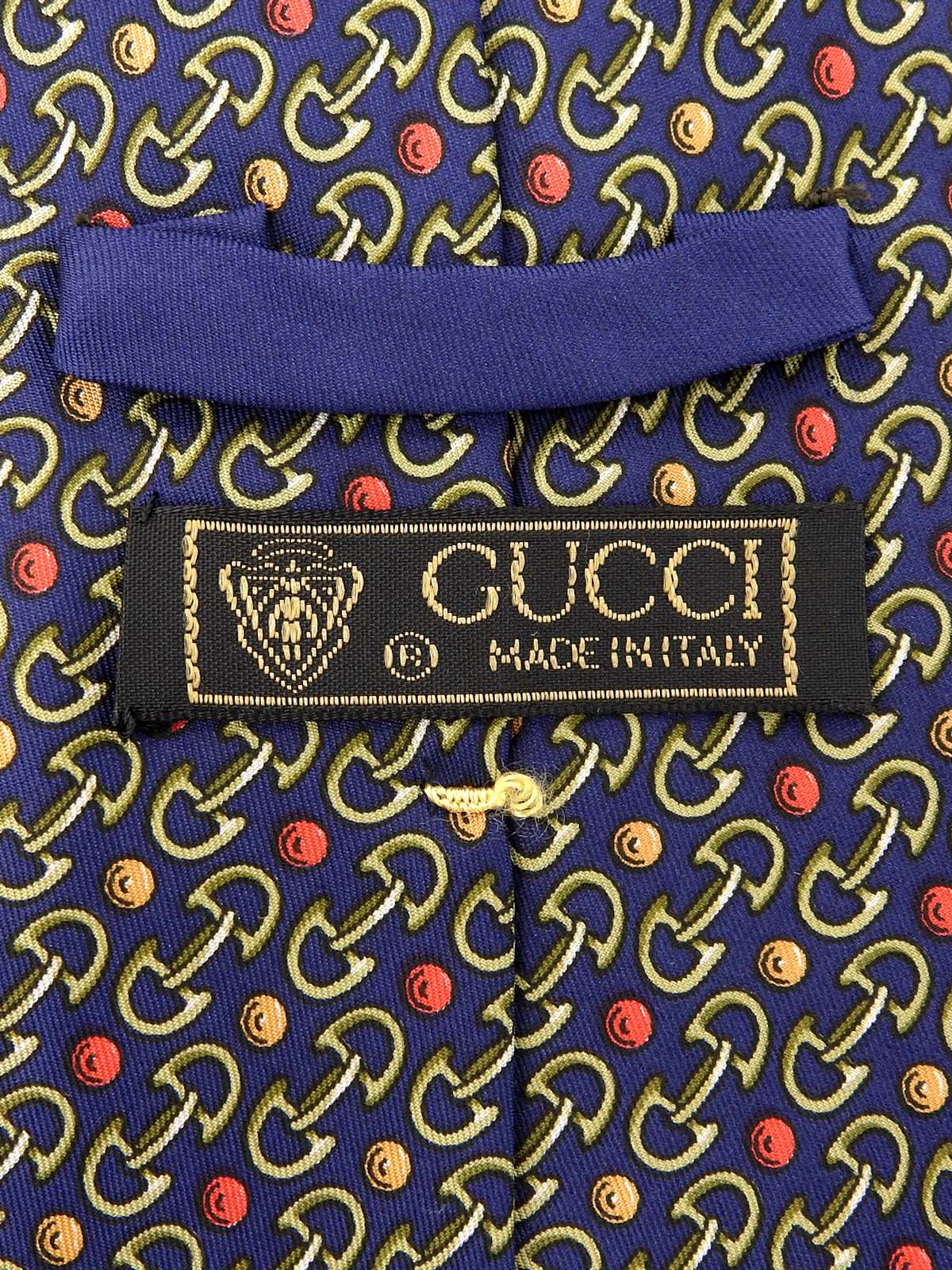 Horsebit Pattern Tie Navy/Multi