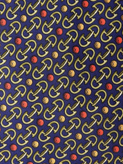 Horsebit Pattern Tie Navy/Multi